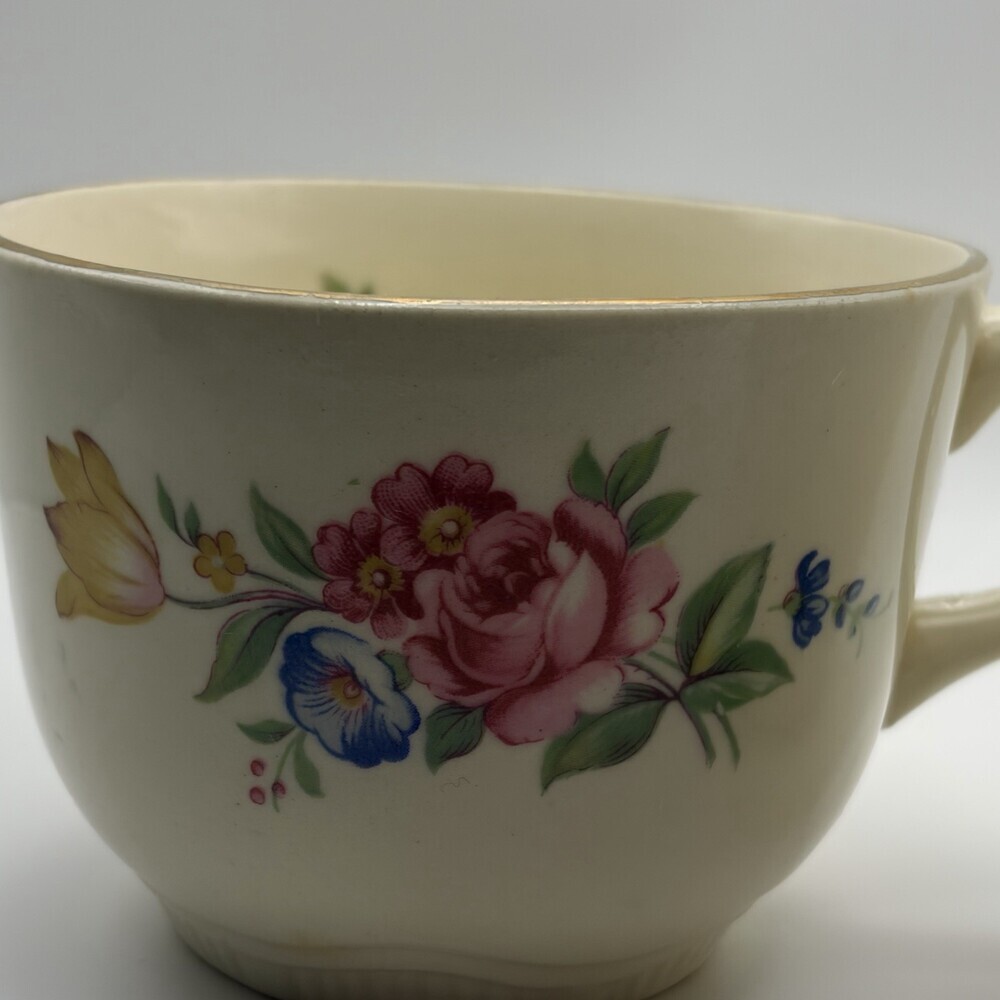 Hazel Flat Cups By SCIO Lot Of 2 Floral USA - Picture 9 of 9
